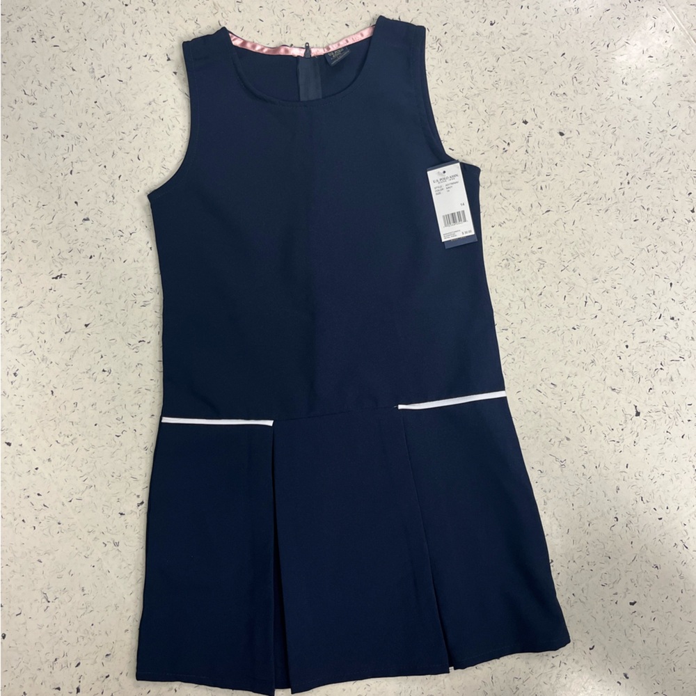 Girls‎ size 14 Navy Uniform Dress NWT